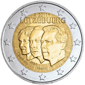 2 EURO - Das Wappen des Großherzogs Jean 2011
Klicken Sie zur Detailabbildung.