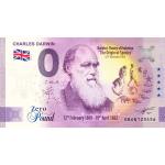 0 Zero Pound Souvenir Veľká Británia 2022 - Charles Darwin
