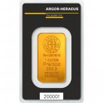 Zlatá tehlička Argor-Heraeus 1 Unca