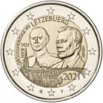 2 EURO Luxembursko 2021 - Veľkovojvoda Jean - reliéf