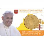 50 Cent - obehová minca Vatikán 2017 - Coincard