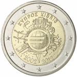 2 EURO Cyprus 2012 - 10. rokov Euro meny