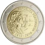 2 EURO - 100th anniversary of Portugal becoming a republic 2010