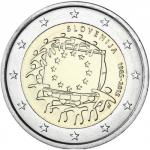 2 EURO Slovinsko 2015 - EU vlajka