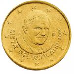 50 Cent - obehová minca Vatikán 2012