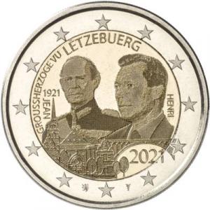 2 EURO Luxembursko 2021 - Veľkovojvoda Jean - foto
Klicken Sie zur Detailabbildung.