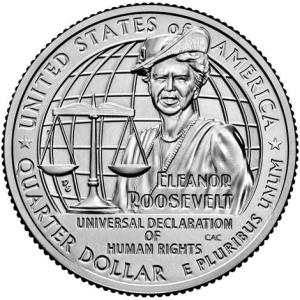 25 Cent USA 2023 - Eleanor Roosevelt
Klicken Sie zur Detailabbildung.
