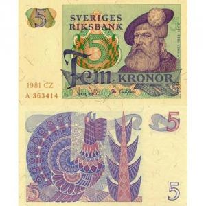 5 Kronor 1981 Švédsko
Click to view the picture detail.