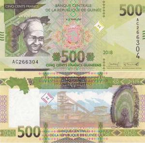 500 Francs 2018 Guinea
Click to view the picture detail.