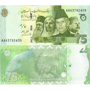 75 Rupees 2022 Pakistan
Klicken Sie zur Detailabbildung.