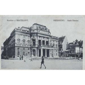 Pohľadnica Bratislava 1919 - Divadlo
Klicken Sie zur Detailabbildung.