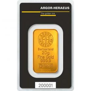 Zlatá tehlička Argor-Heraeus 20 g
Klicken Sie zur Detailabbildung.