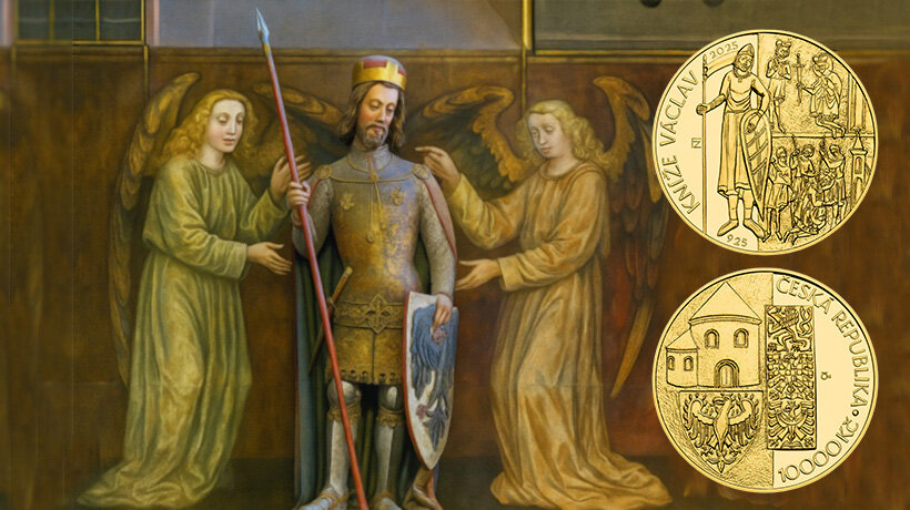 10 000 Koruna Česko 2025 - Knieža Václav investičná zlatá minca