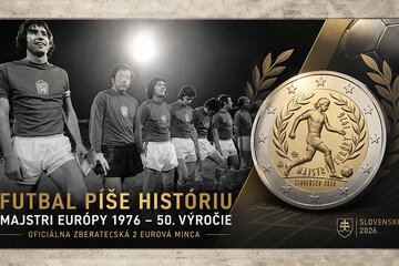 Slovenská 2 euro minca 2026 Majstri Európy 1976