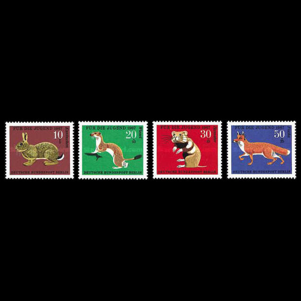 Séria známok nsr- berlín 1967 - kožušinové zvieratá - znamky-beriln-1967-299-02