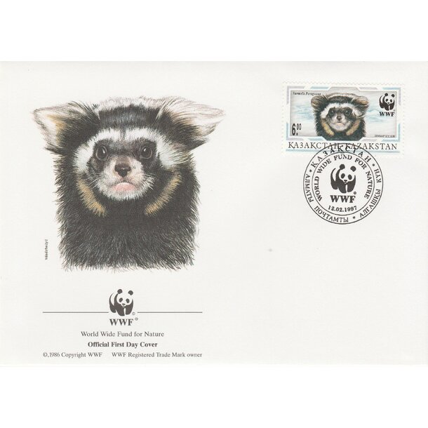 Lot fdc kazachstan 1997 - tchor škvrnitý - set-fdc-kazachstan-1997-6