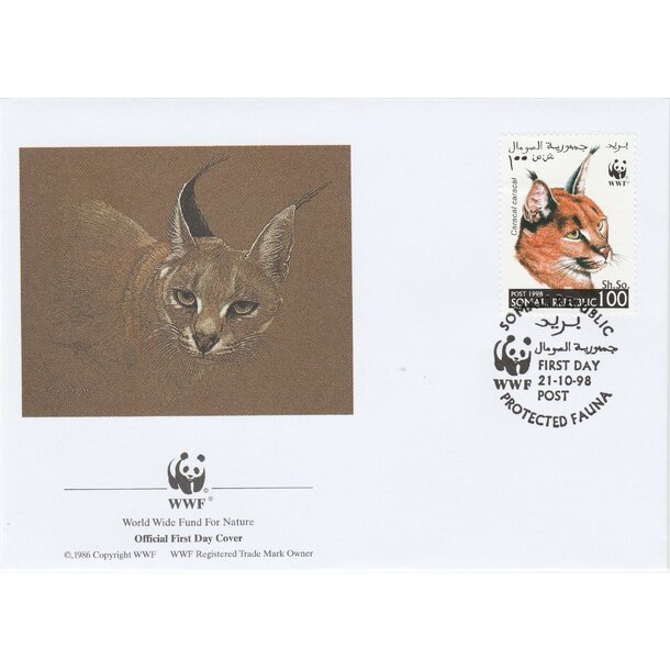 Lot fdc somálsko 1998 - karakal - set-fdc-somalsko-1998-3