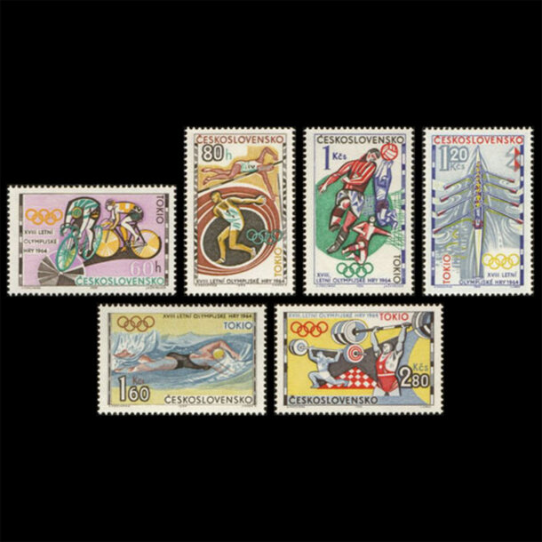 Séria známok československo 1964 - olympijské hry tokio - znamky-1964-1488-3