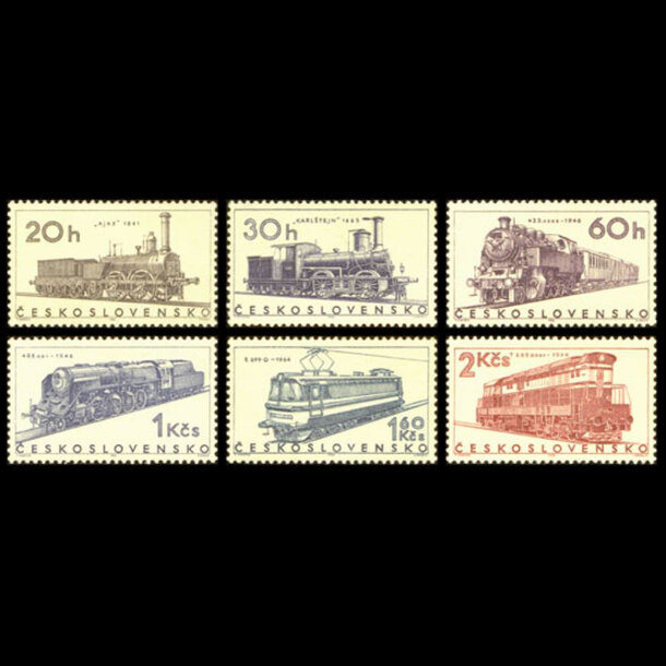 Séria známok československo 1966 - lokomotívy - znamky-1966-1603-8