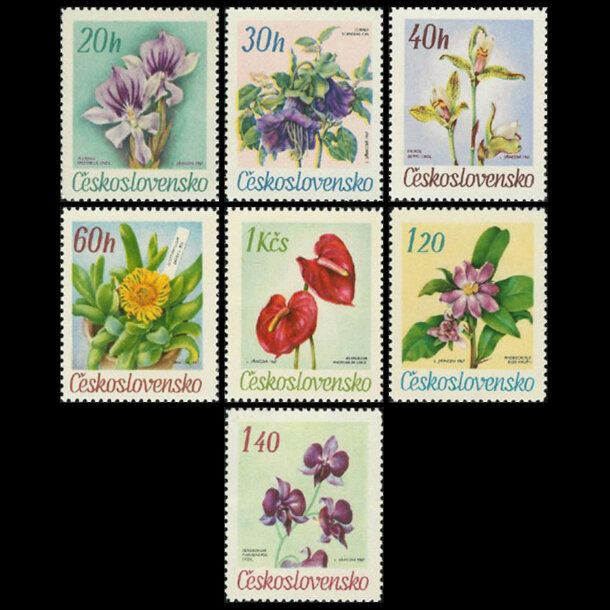 Séria známok československo 1967 - kvety - znamky-1967-1724-0