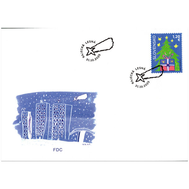 Fdc slovensko 2025 - vianočná pošta - FDC 2025 - Vianočná pošta