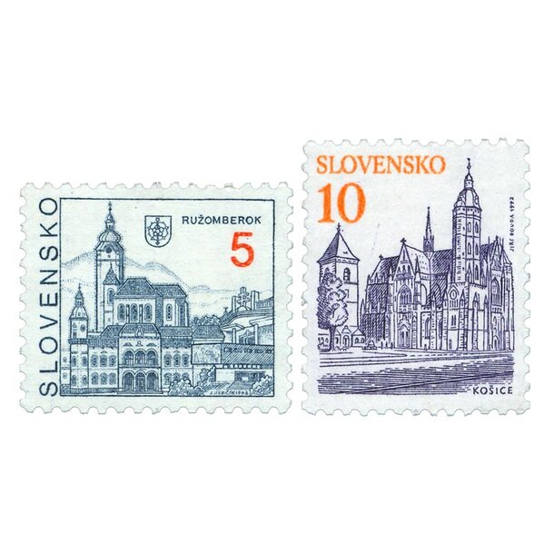 Séria známok slovensko 1993 - mestá - známky-1994-mestá