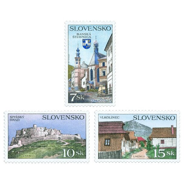 Séria známok slovensko 1995 - krásy našej vlasti - známky-1995-krasy-vlasti