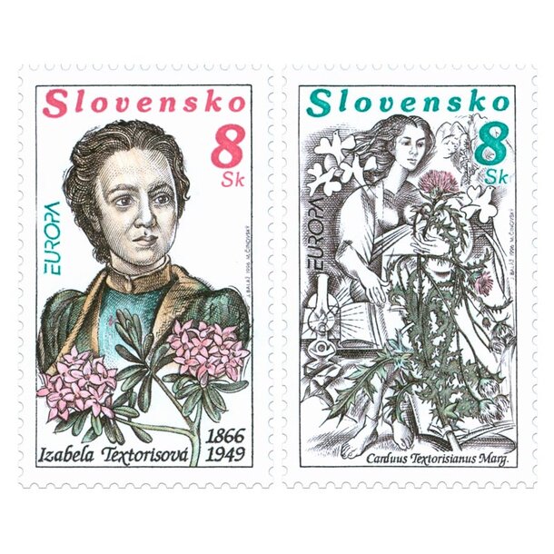 Séria známok slovensko 1996 - osobnosti - známky-1996-izabelai