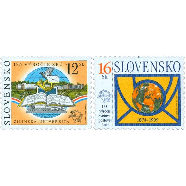 Séria známok slovensko 1999 - 125. výročie svetovej poštovej únie - známky-1999-uniai