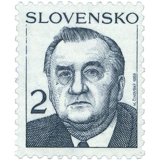 Známka slovensko 1993 - prezident michal kováč - známka-1993-prezident