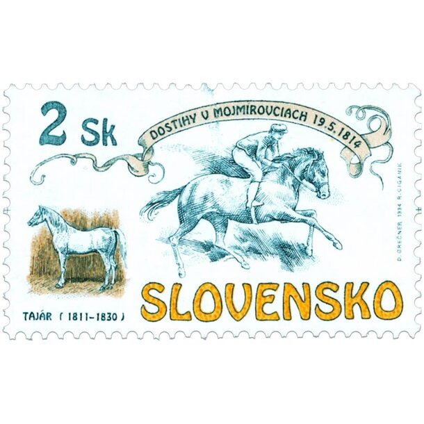 Známka slovensko 1994 - dostihy v mojmírovciach - známka-1994-Dostihy