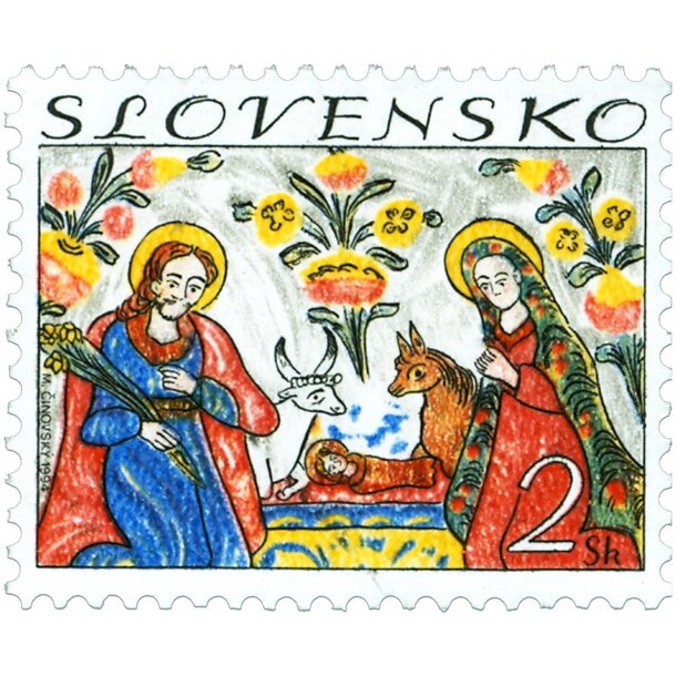 Známka slovensko 1994 - vianoce - známka-1994-Vianoce