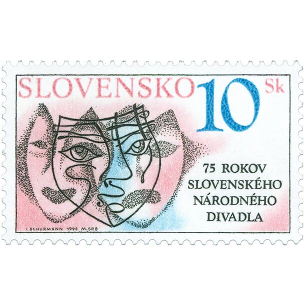 Známka slovensko 1995 - slovenské národné divadlo - známka-1995-Slovenské-národ