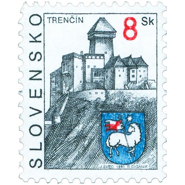 Známka slovensko 1995 - trenčín - známka-1995-Trenčín