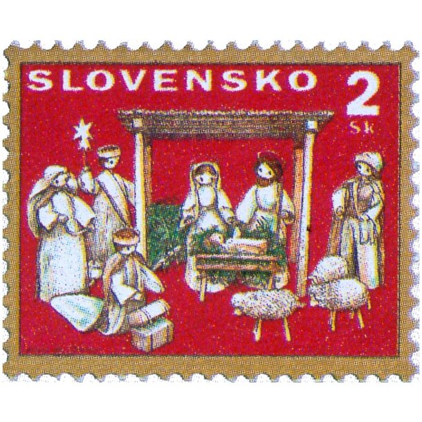 Známka slovensko 1995 - vianoce - známka-1995-Vianoce