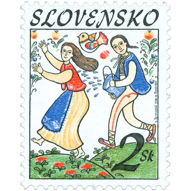 Známka slovensko 1996 - veľká noc - známka-1996-Veľká-noc