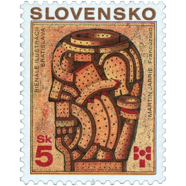 Známka slovensko 1999 - bienále ilustrácií - známka-1999-BIENALE
