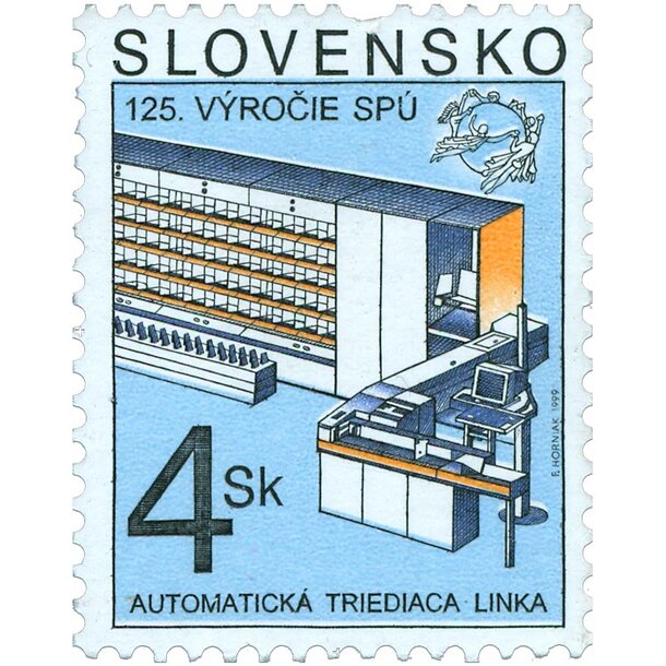 Známka slovensko 1999 - svetová poštová únia - známka-1999-unia