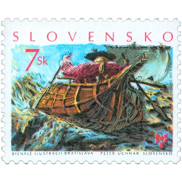 Známka slovensko 2001 - bienále ilustrácií - známka-2001-Bienále-ilustrá