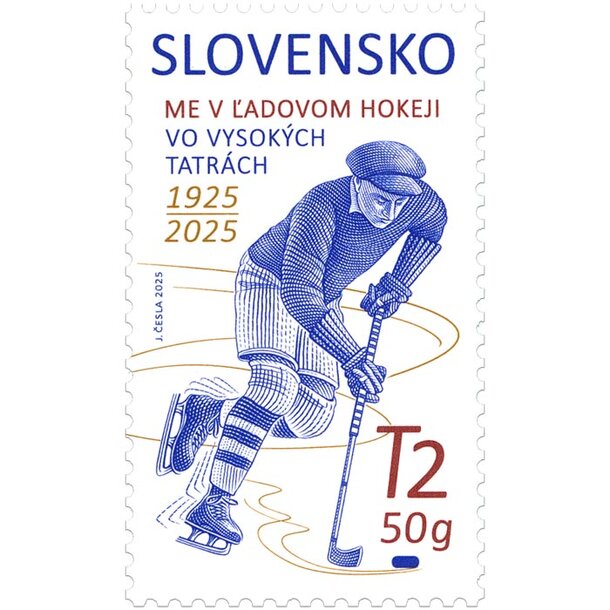 Známka slovensko 2025 - majstrovstvá európy v hokeji - znamka_hokej