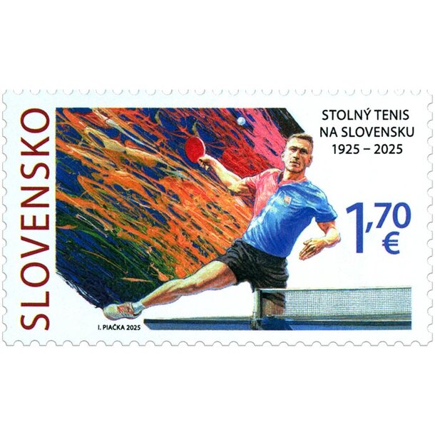 Známka slovensko 2025 - stolný tenis - znamka_stolny_tenis