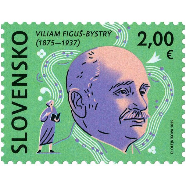 Známka slovensko 2025 - viliam figuš-bystrý - znamka_figus-bystry