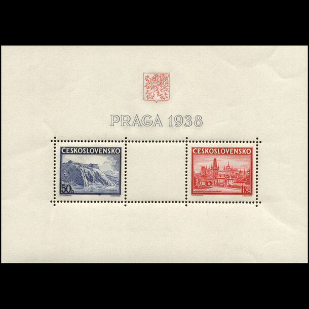 Hárček československo 1938 - výstava známok praga 1938 - harcek-1938-BL4