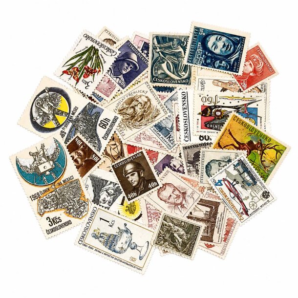 Balíček poštových známok - československo - 16. ČSR - 1945 - 1992 - Lot 60ks rôzne