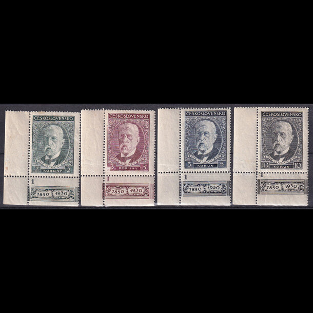 Séria známok československo 1930 - 80. narodeniny t.g.masaryka (kd+dz 1) - znamky-1929-299-02KD-DZ1