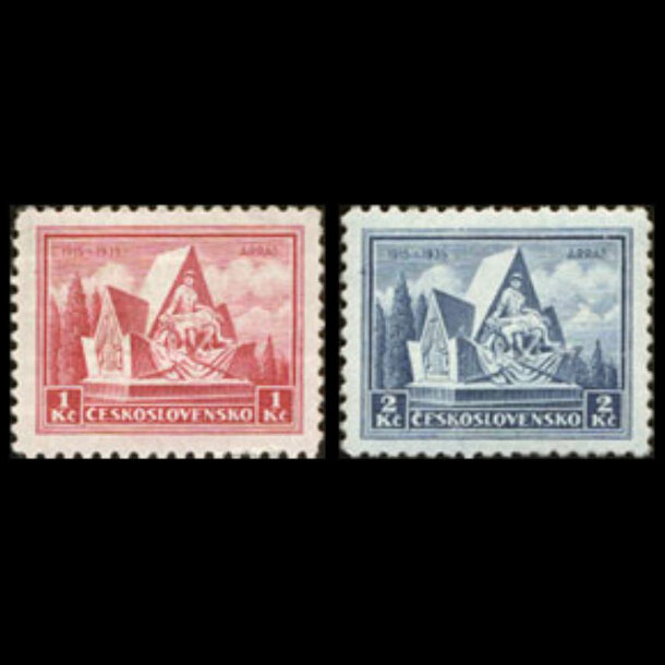 Séria známok československo 1935 - bitka pri arrase - znamky-1935-336-37