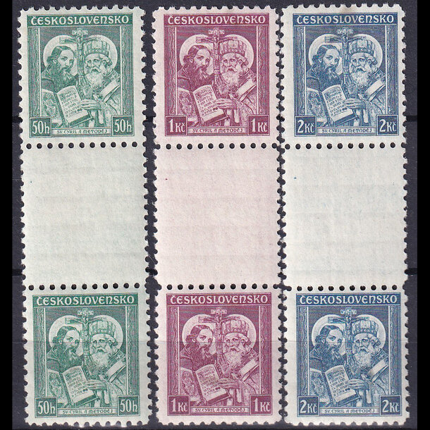 Séria známok československo 1935 - sv. cyril a metod (medziaršie) - znamky-1935-339-1-MS