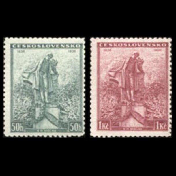 Séria známok československo 1936 - k. h. mácha - znamky-1936-345-6