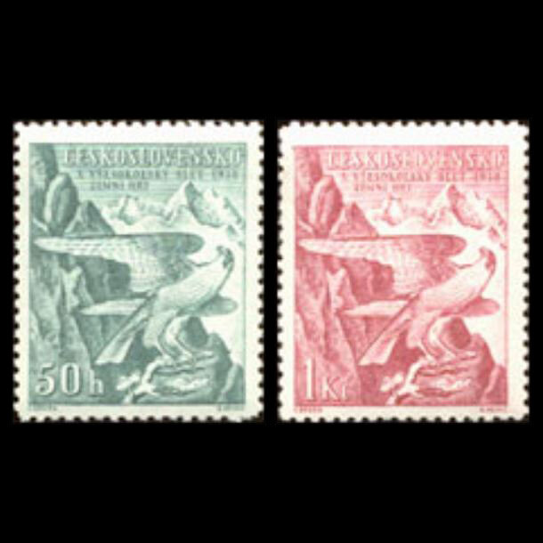 Séria známok československo 1938 - sokolské hry - znamky-1938-387-8