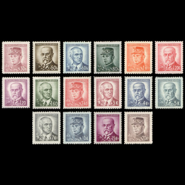 Séria známok československo 1945 - portréty - znamky-1945-460-75